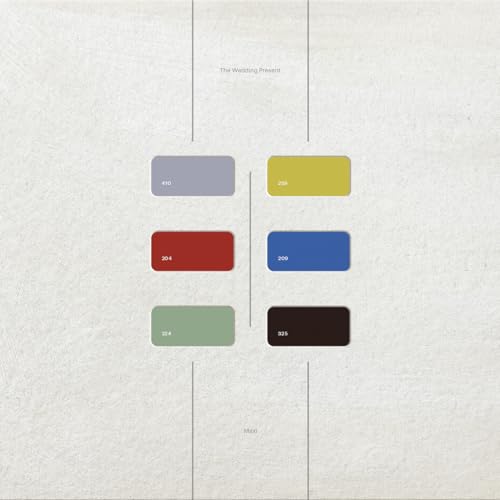Album cover for “Wedding Present - Maxi” with colored rectangles on a textured background.
