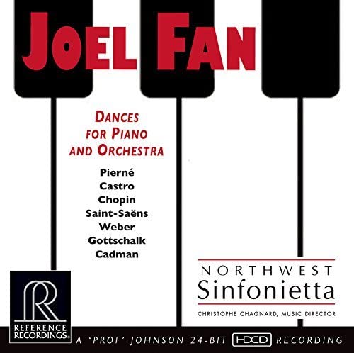CD cover for Joel Fan’s “Dances For Piano” with piano key design.