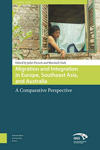 Book cover: “Migration and Integration” with a woman looking out a window.