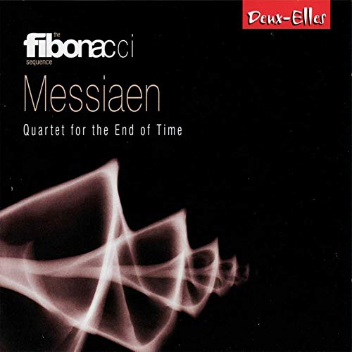 CD cover for "The Fibonacci Sequence" by Messiaen, abstract design.
