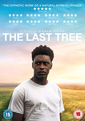 DVD cover for "The Last Tree" featuring a young Black man in a field.