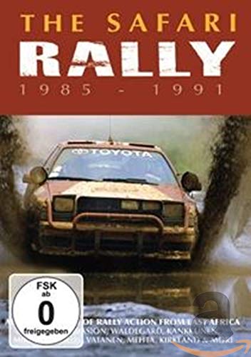 DVD cover for "The Safari Rally 1985-1991" featuring a Toyota rally car.