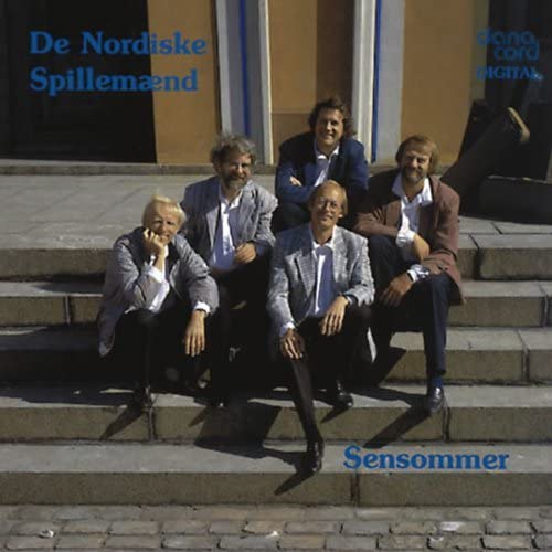 CD cover featuring four men sitting on stone steps outdoors.