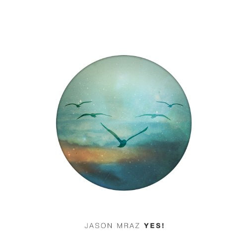 CD cover for Jason Mraz’s “YES!” featuring birds in a sky scene.