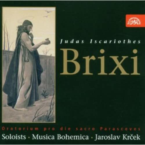 CD cover for "Brixi Judas Iscariot" featuring a sorrowful figure.
