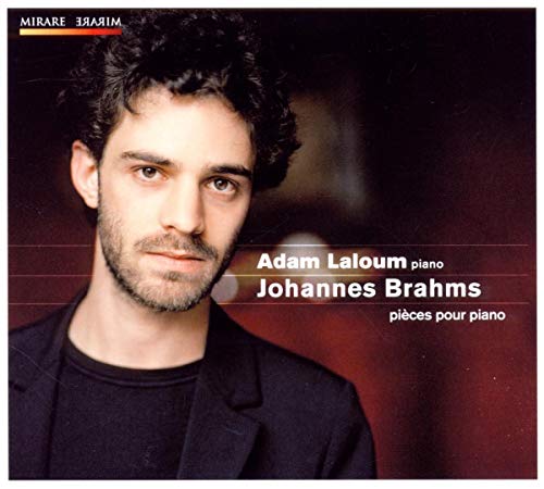 CD cover featuring pianist Adam Laloum and composer Johannes Brahms.