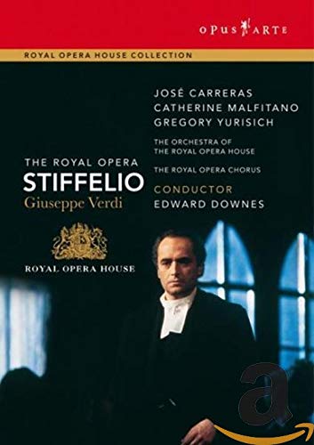 DVD cover for Verdi's *Stiffelio* opera featuring José Carreras.