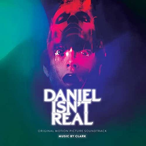 Distorted face with tears, album cover for “Daniel Isn’t Real” soundtrack.
