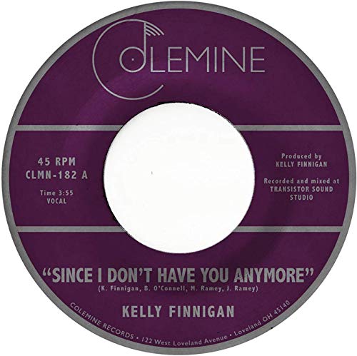 Purple vinyl record label with text: "Since I Don't Have You Anymore" by Kelly Finnigan.