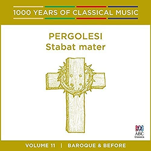 CD cover for Pergolesi’s “Stabat Mater” featuring a sketched wooden cross.