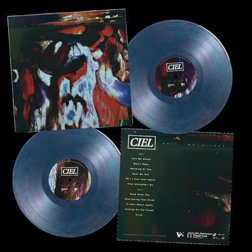 Ciel vinyl record with abstract cover art and blue disc.