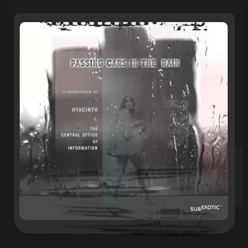 CD cover for “Passing Cars In The Rain” with a woman in rain.