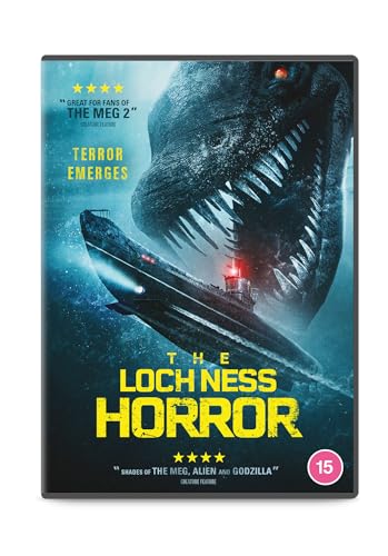 DVD cover for "The Loch Ness Horror" featuring a submarine and monster.