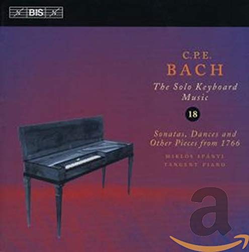 CD cover for C.P.E. Bach keyboard music performed by Miklós Spányi.
