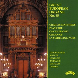 CD cover featuring the gilded organ of La Madeleine church in Paris.