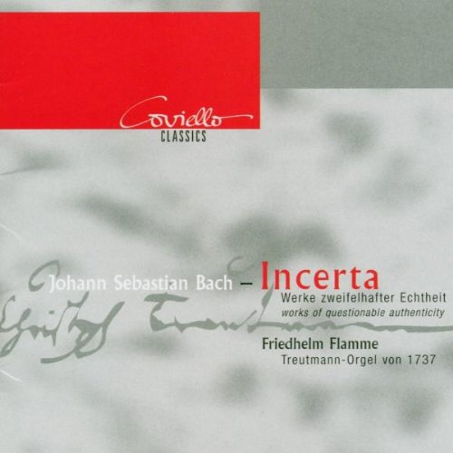 CD cover for Bach’s “Incerta” organ works by Friedrich Flamme.