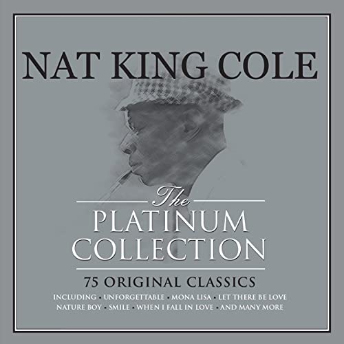 Album cover featuring a sketch of Nat King Cole on a grey background.