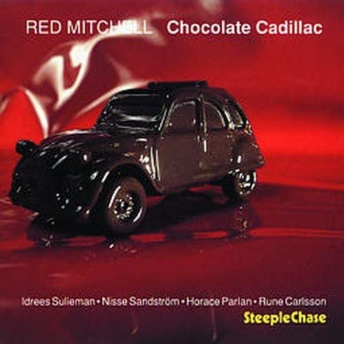 CD cover for Red Mitchell’s “Chocolate Cadillac” featuring a black car.