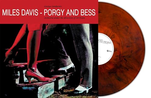 Miles Davis’ “Porgy And Bess” red marble vinyl record and album cover.