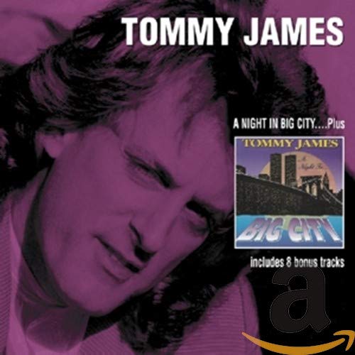 Tommy James album cover, "A Night In Big City," with portrait.