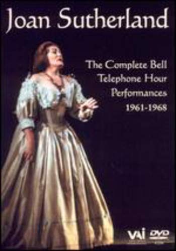 Joan Sutherland in a long gown, DVD cover for TV performances.