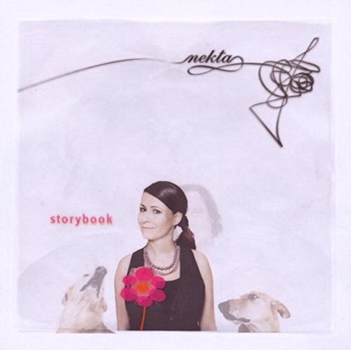 CD cover: woman with flower, dogs, and abstract script on white.