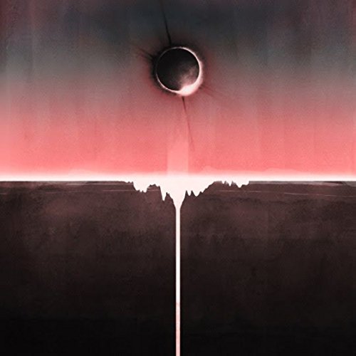 Mogwai album cover: abstract solar eclipse over a dark, cracked landscape.