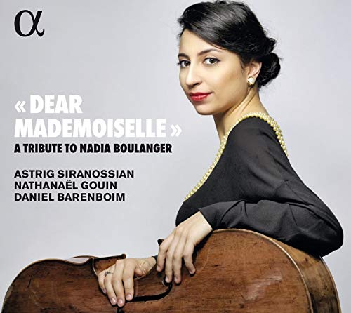 CD cover featuring a portrait of Astrig Siranossian with a cello.