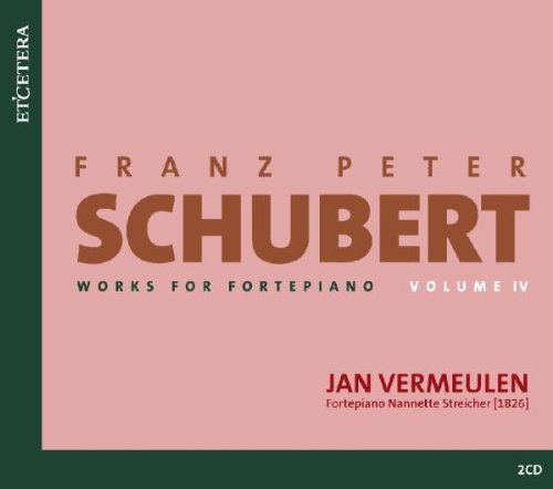 CD cover for Franz Schubert’s “Works for Fortepiano Vol. 4” by Jan Vermeulen.