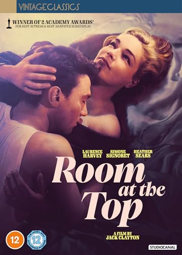 DVD cover for “Room at the Top” featuring a couple embracing.