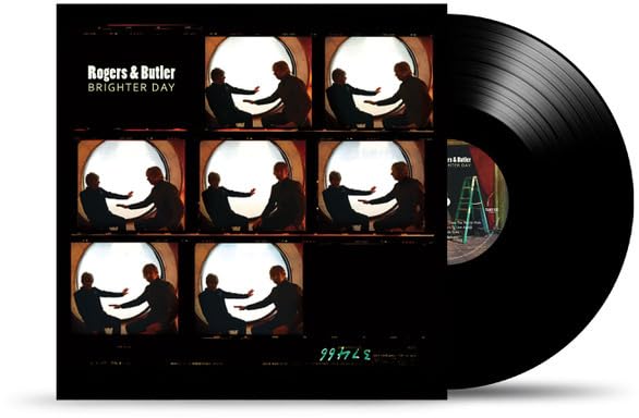 Rogers & Butler "Brighter Day" vinyl record with repeating silhouette album art.