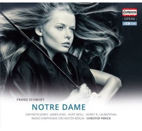 CD cover: woman in black, titled "Notre Dame" by Franz Schmidt.