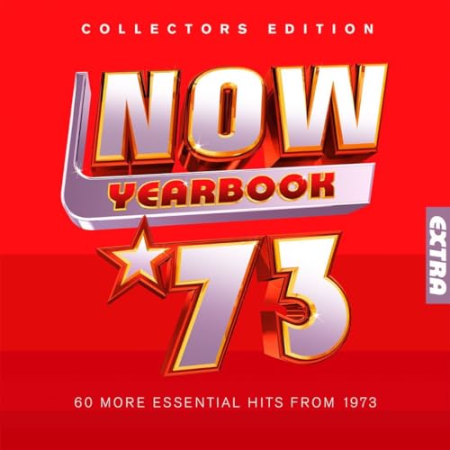 Red album cover for “NOW Yearbook Extra 1973” with bold text and star.