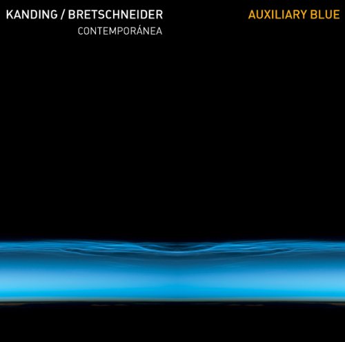 CD cover for "Contemporanea - Auxiliary Blue" with blue wave graphic.