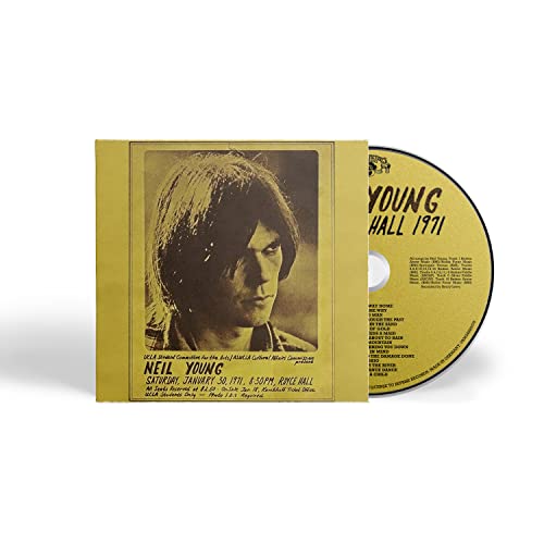 CD case featuring a sepia-toned portrait of Neil Young and tracklist.