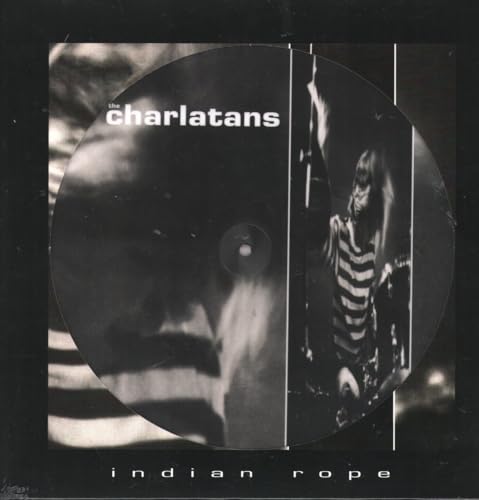 Black and white vinyl record for The Charlatans’ “Indian Rope.”