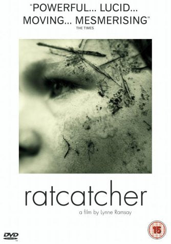 DVD cover for "Ratcatcher" featuring a close-up of a boy’s face with debris.
