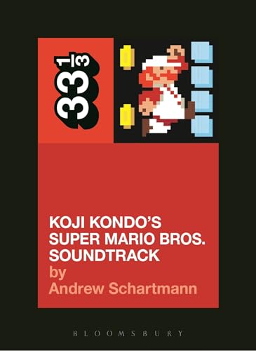 Red book cover featuring pixelated Mario and “Koji Kondo’s Super Mario Bros. Soundtrack.”