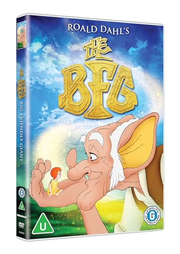 DVD cover for "The BFG" featuring a giant and a small girl.