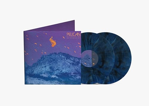 Double vinyl record, “Flickering Resonance” by Pelican, with purple and blue cover art.