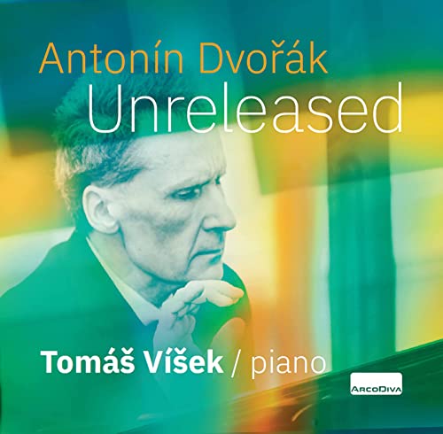 CD cover featuring pianist Tomáš Víšek and composer Antonín Dvořák.