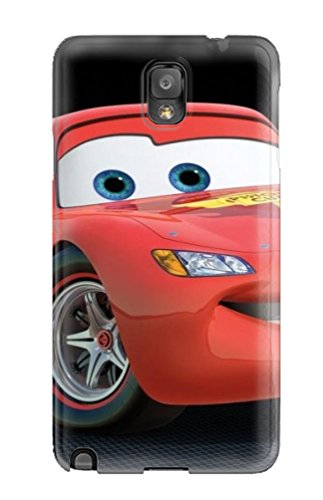 Red race car phone case with large, expressive blue eyes.