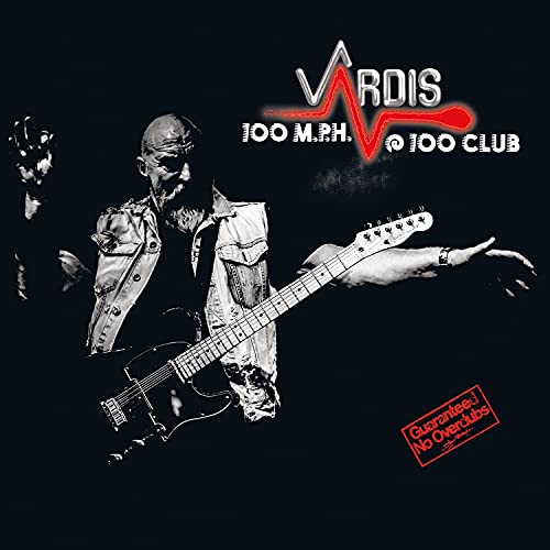 Black and white album cover featuring a guitarist playing a white electric guitar.