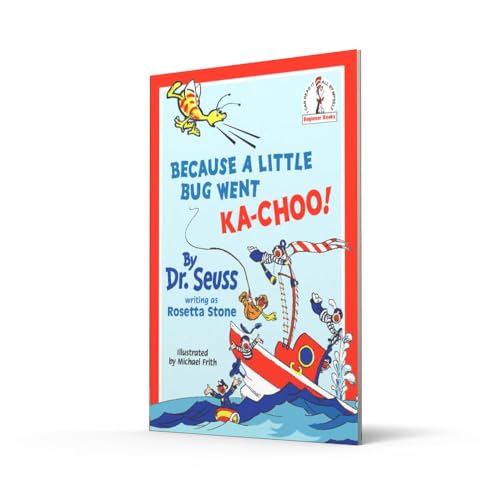Dr. Seuss book cover with a yellow bug sneezing and a ship.