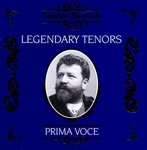 CD cover: portrait of a bearded man, ornate blue background, “Legendary Tenors.”