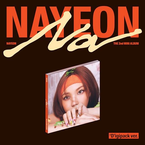 Nayeon album cover featuring a portrait and bold typography.
