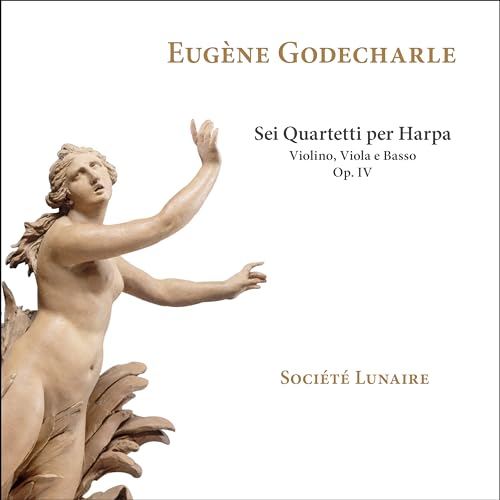 CD cover: classical sculpture and text for Eugene Godecharle's quartet.