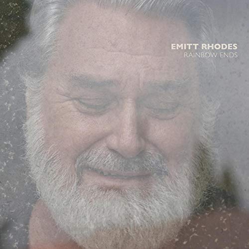 Close-up portrait of Emitt Rhodes with white beard and hair.