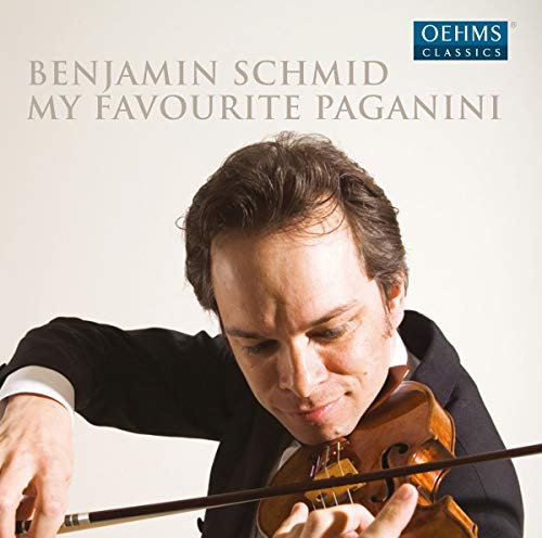 Violinist Benjamin Schmid playing, album cover for "My Favourite Paganini.