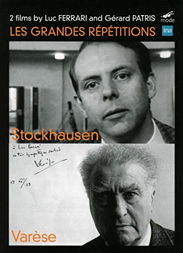 DVD cover for “Les Grandes Repetitions” featuring composers Stockhausen and Varese.